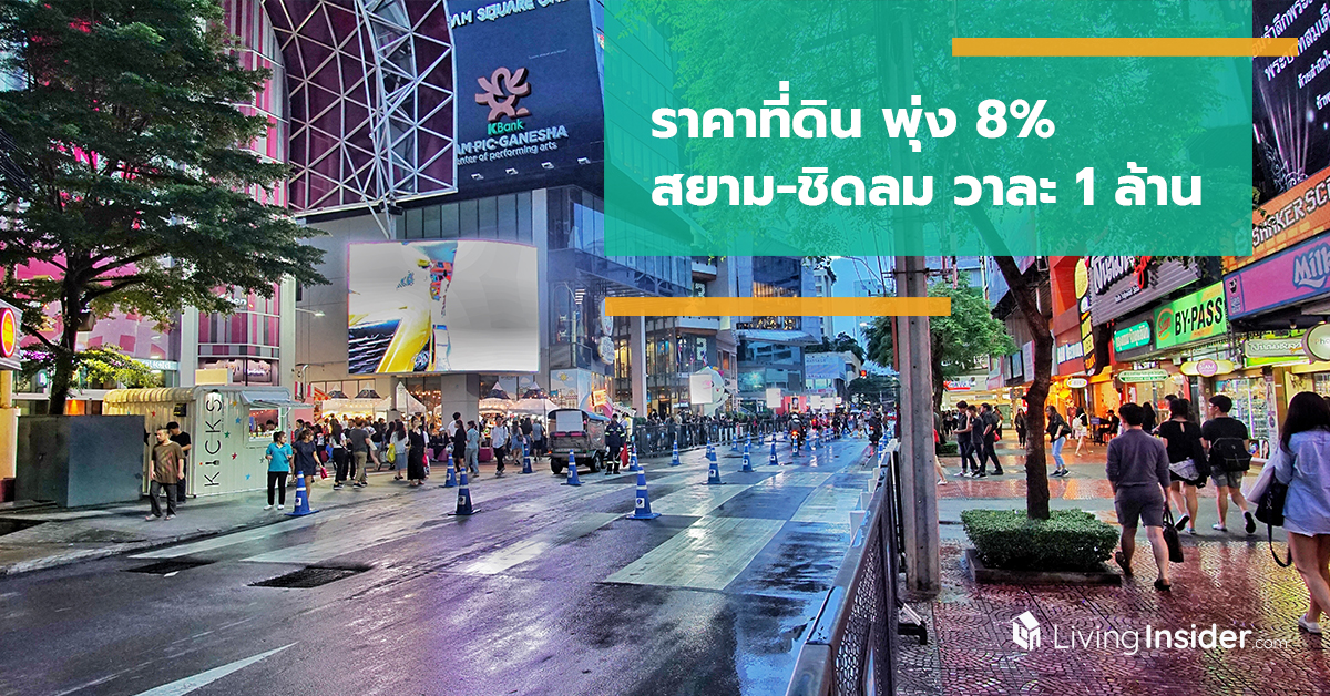 ราคาที่พุ่ง 8% สยาม-ชิดลม วาละ 1 ล้าน