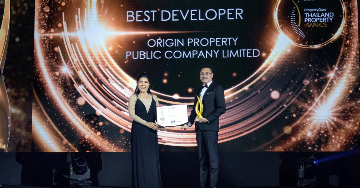 “ออริจิ้น” กวาด 4 รางวัลคุณภาพ จากเวที “Property Guru Thailand Property Awards 2020”