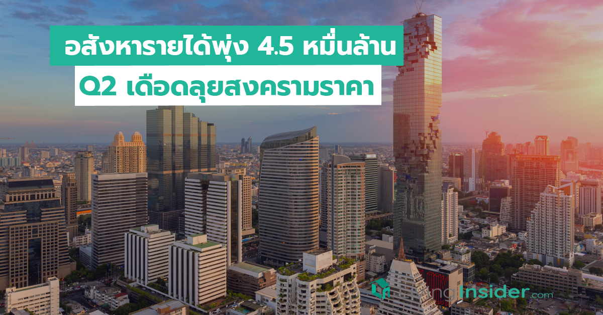 อสังหารายได้พุ่ง 4.5 หมื่นล้าน Q2 เดือดลุยสงครามราคา