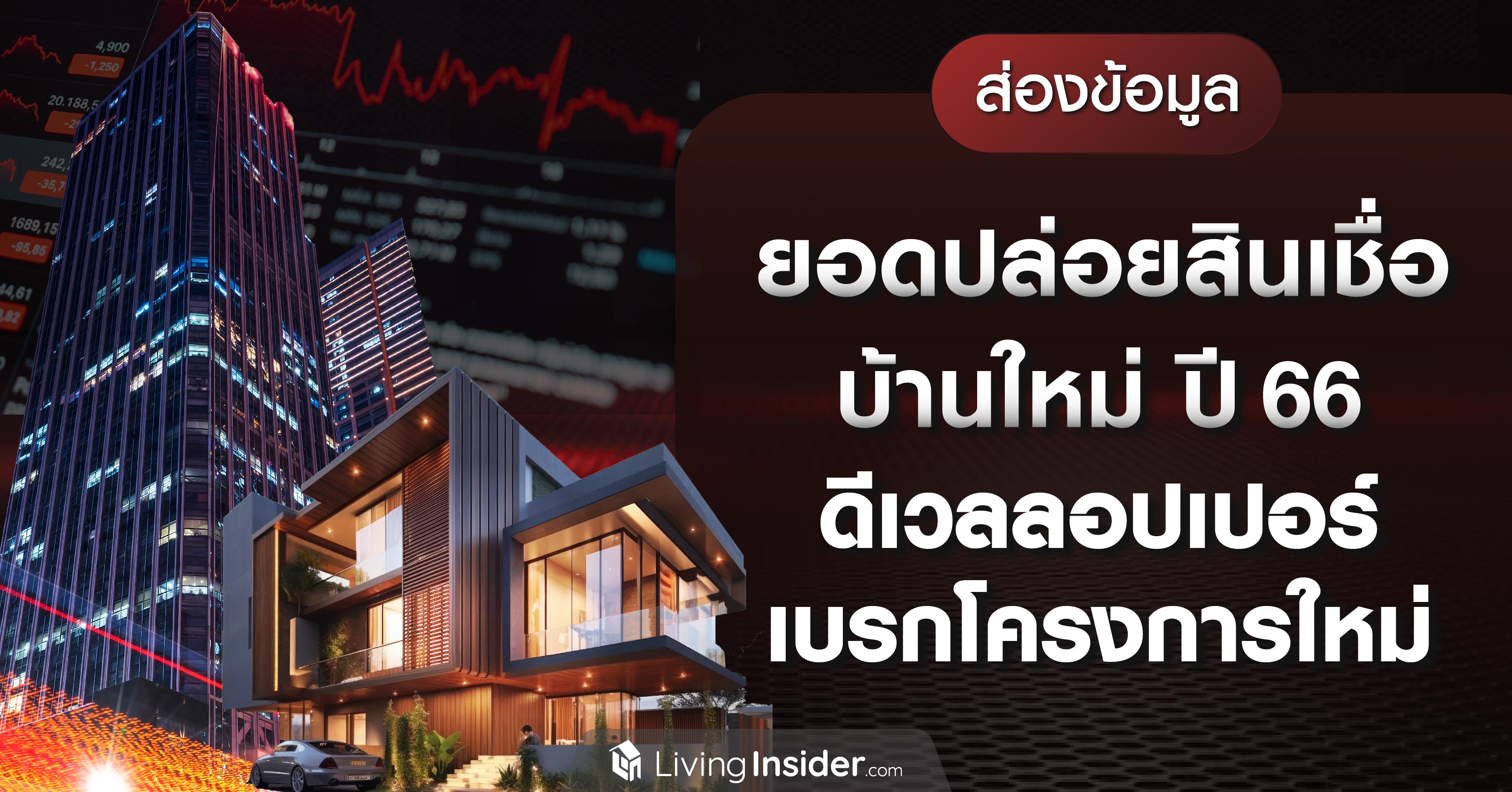 ส่องข้อมูล ยอดปล่อยสินเชื่อบ้านใหม่ปี 2566 ทำดีเวลลอปเปอร์เบรกโครงการใหม่