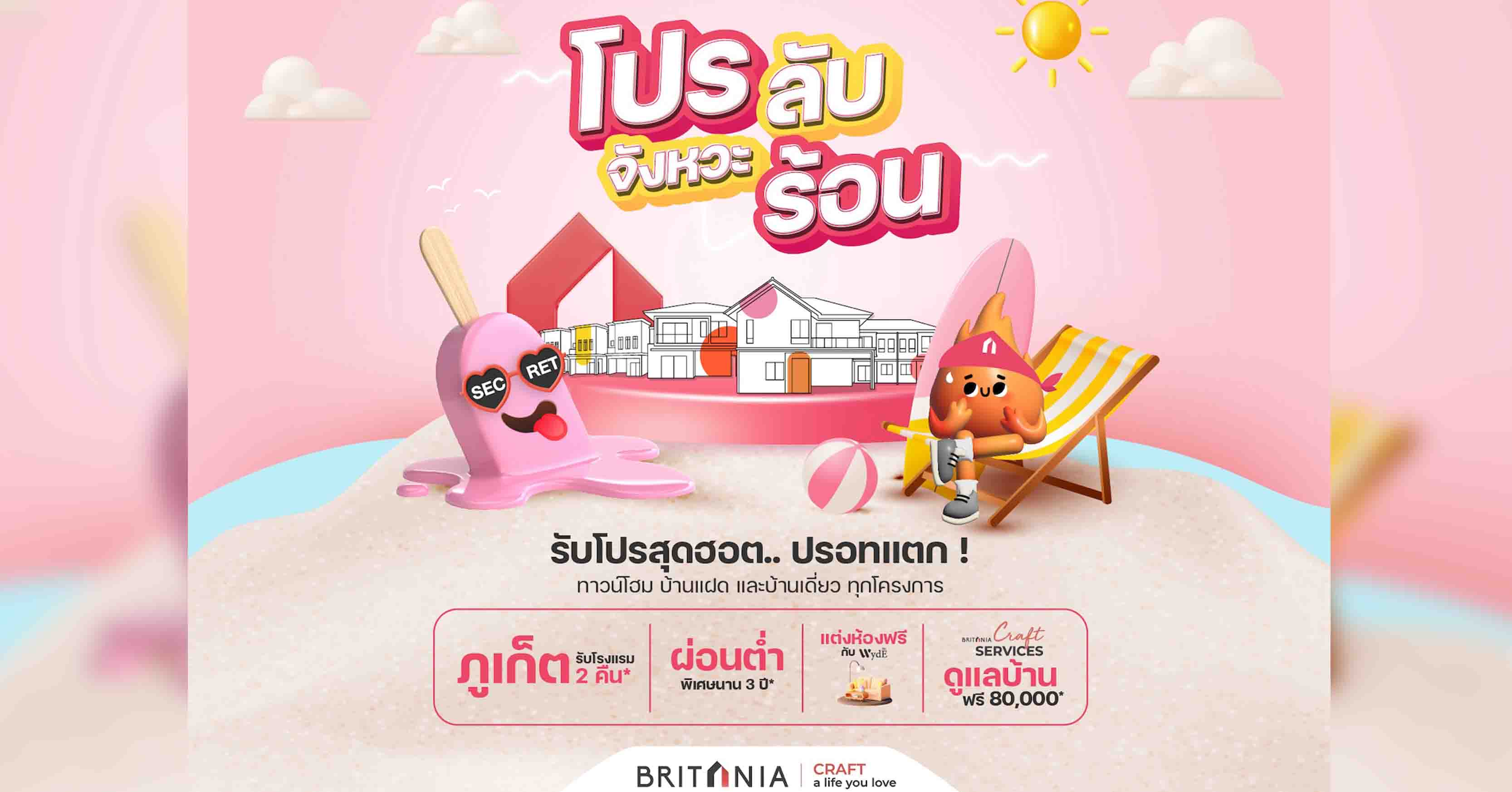 “บริทาเนีย” จัดแคมเปญ “โปรลับ จังหวะร้อน” ผ่อนต่ำ 3 ปี พร้อมรับแพ็คเกจพักโรงแรมภูเก็ต 2 คืน เริ่มจองตั้งแต่วันนี้-31 พ.ค.67