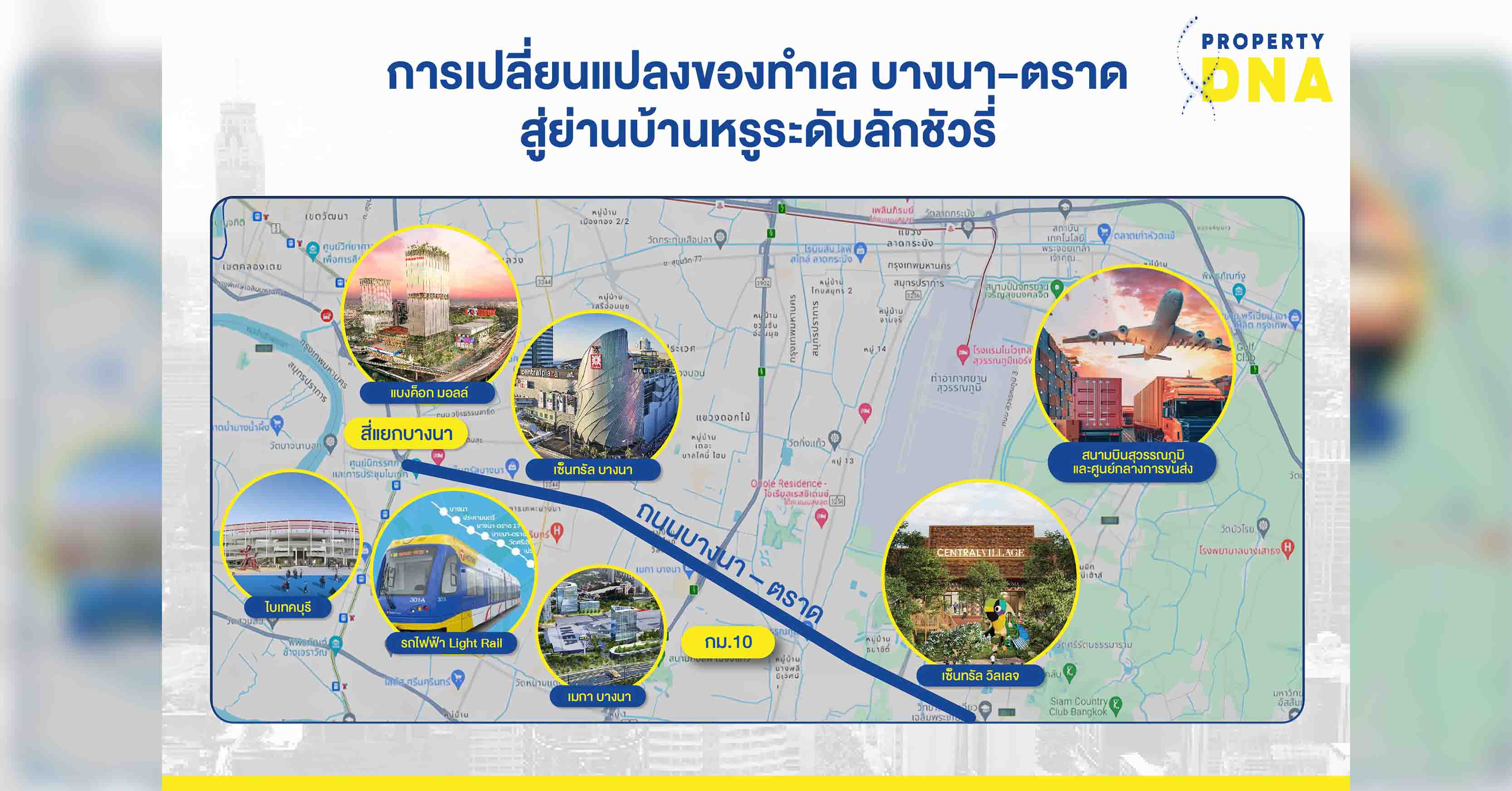 พร็อพเพอร์ตี้ ดีเอ็นเอ สำรวจการเปลี่ยนแปลงทำเลบางนา-ตราด สู่ย่านพัฒนาโครงการบ้านลักชัวรี พร้อมคาดการณ์ระยะยาวมีบ้านหรูเปิดขายมากขึ้นต่อเนื่อง