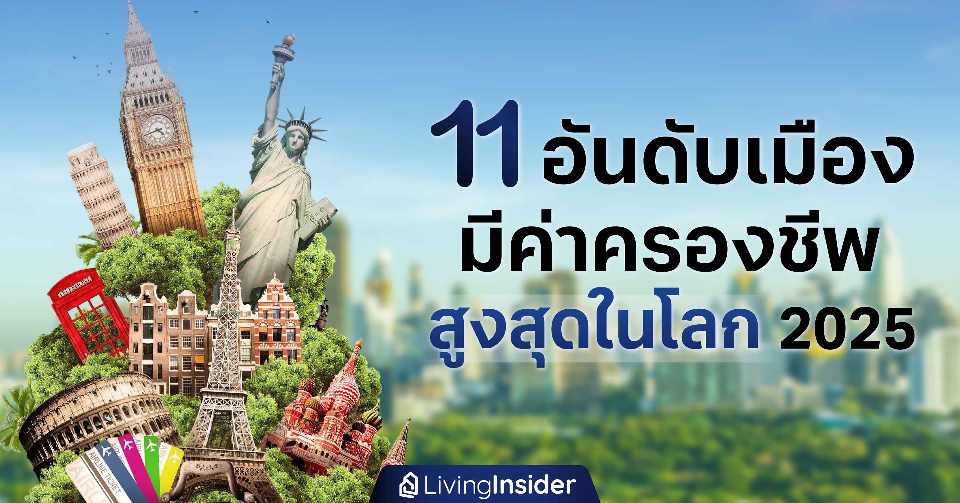 11 อันดับเมือง มีค่าครองชีพ สูงสุดในโลก 2025