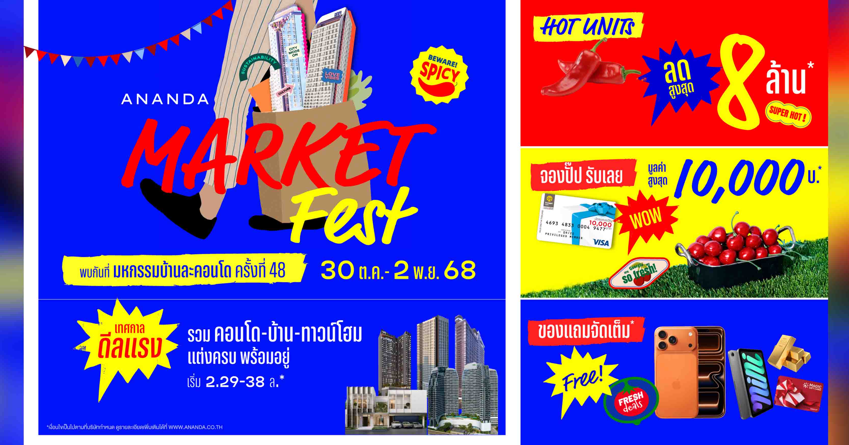แสนสิริ ผนึก 4 แบงก์ชั้นนำ ส่ง “โปรสายซัพ” รับคืนสูงสุด 7 แสน* หรืออยู่ฟรี 2 ปี* ที่อณาสิริ-สิริ เพลส ทุกโครงการ วันที่ 24-25 พ.ค.นี้เท่านั้น