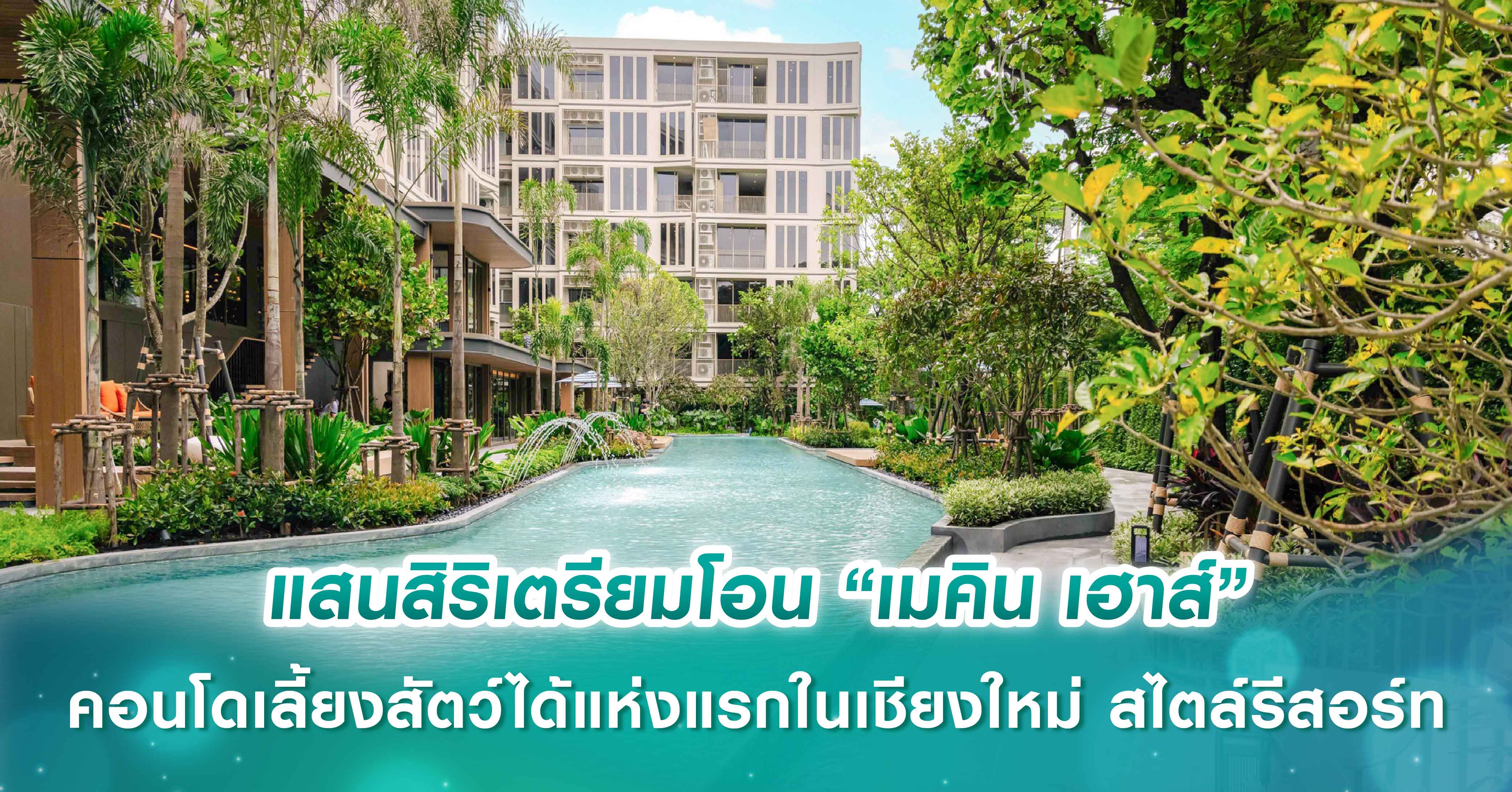 แสนสิริเตรียมโอน “เมคิน เฮาส์” คอนโดเลี้ยงสัตว์ได้แห่งแรกในเชียงใหม่ สไตล์รีสอร์ท 200 เมตรถึงเซ็นทรัล เชียงใหม่ พื้นที่ส่วนกลางกว่า 1.7 ไร่ กระแสตอบรับดี ด้วยยอดขายกว่า 80%  เปิดชมตึกจริงครั้งแรก 12 – 14 ธ.ค. นี้ 