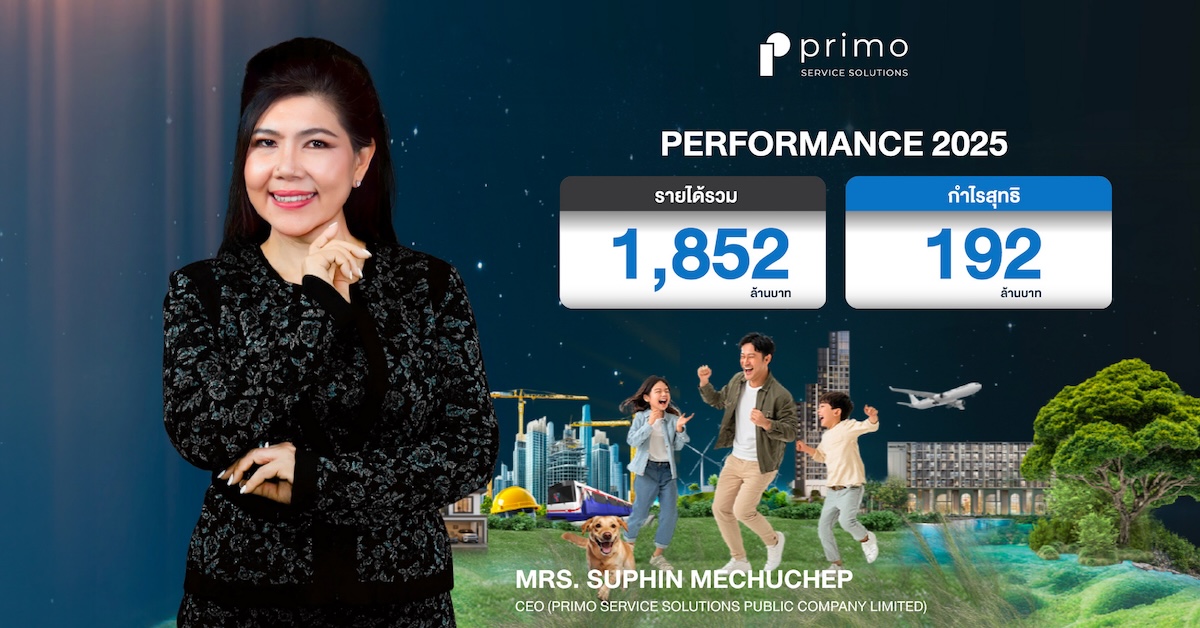 PRI โชว์ผลงานปี 68 กวาดรายได้รวม 1,852 ล้านบาท พร้อมจ่ายปันผล 0.1875 บาท