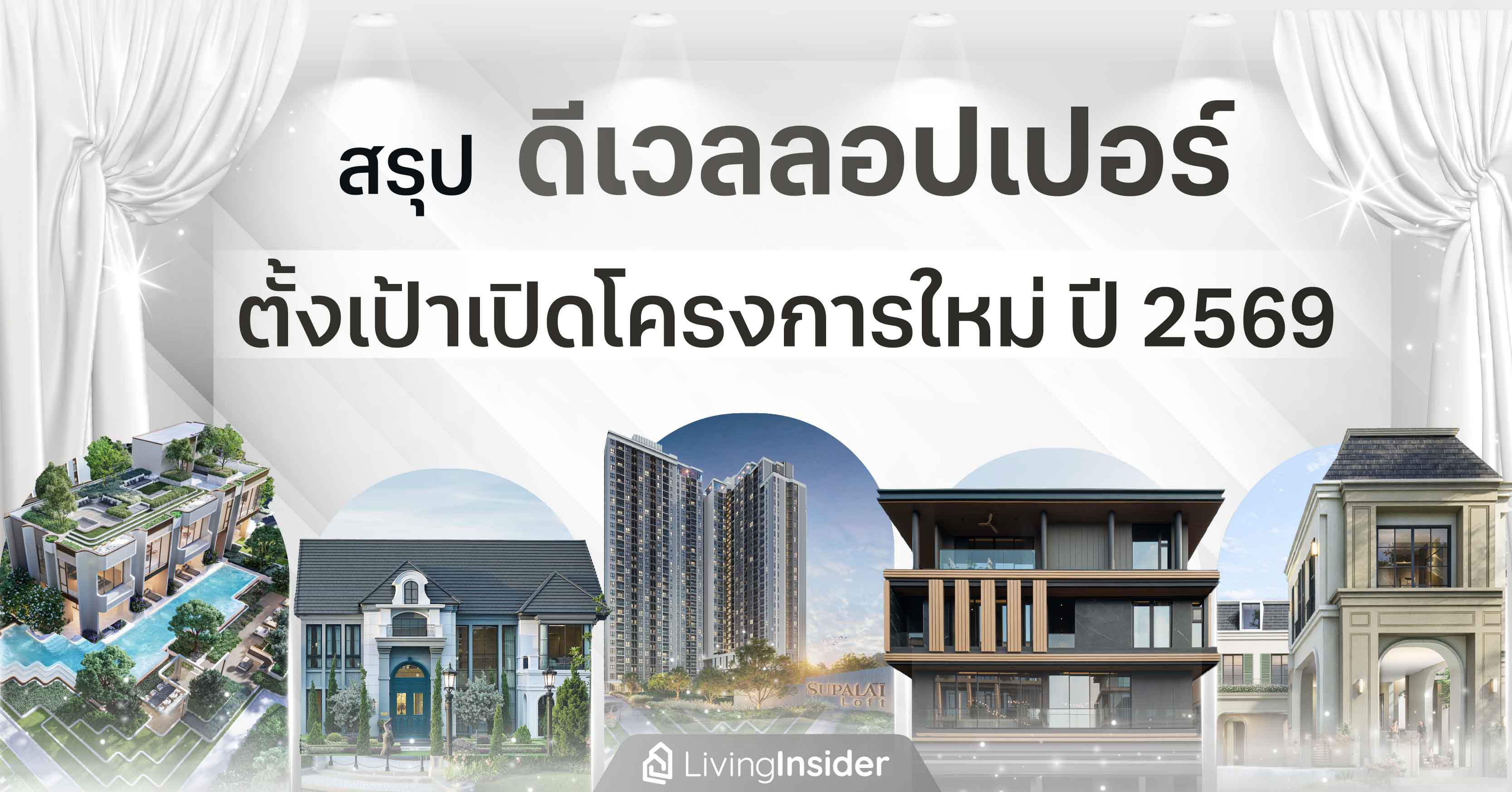 สรุป ดีเวลลอปเปอร์ ตั้งเป้าเปิดโครงการใหม่ ปี 2569