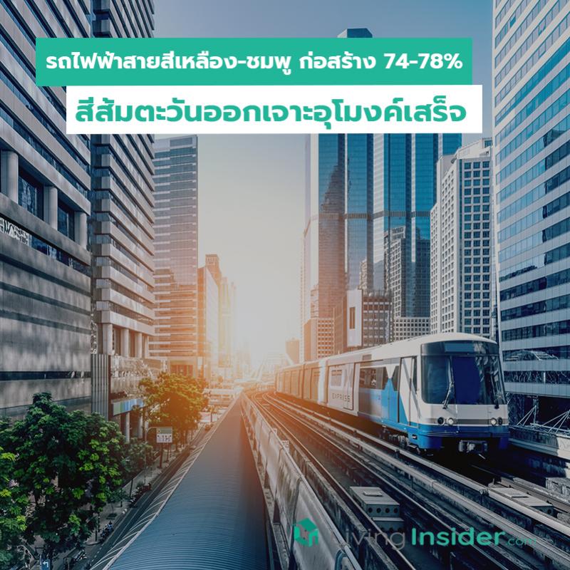 รถไฟฟ้าสายสีเหลือง-ชมพู ก่อสร้าง 74-78 เปอร์เซนต์ สีส้มตะวันออกเจาะอุโมงค์เสร็จ