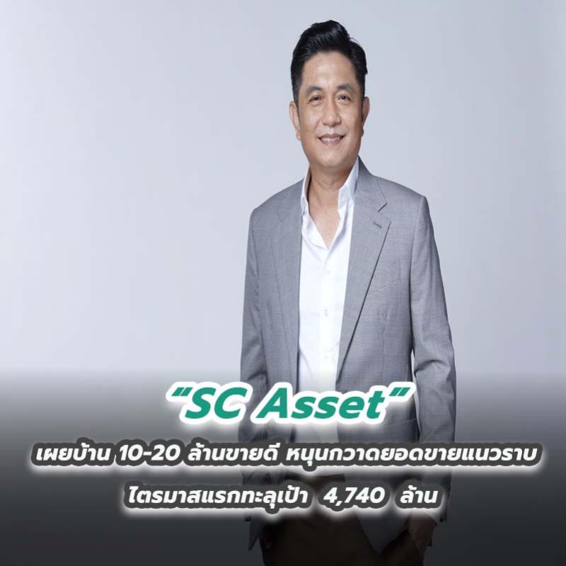 SC Asset เผยบ้าน 10-20 ล้านขายดี หนุนกวาดยอดขายแนวราบไตรมาสแรกทะลุเป้า 4,740 ล้านบาท