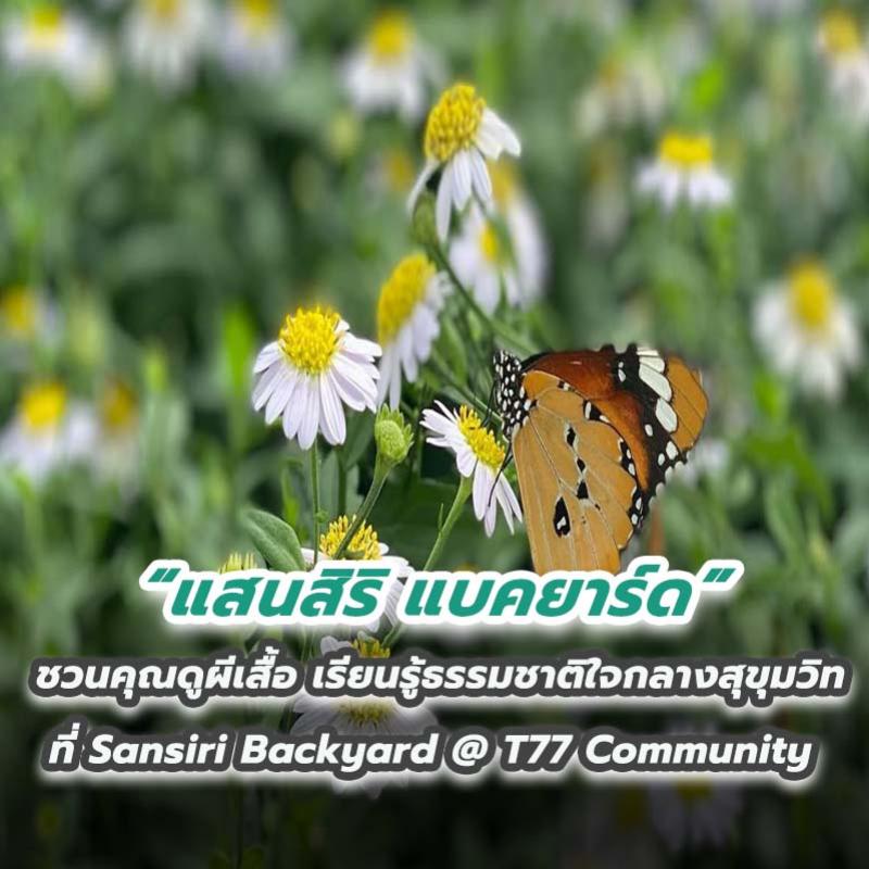 แสนสิริ แบคยาร์ด ชวนคุณดูผีเสื้อ เรียนรู้ธรรมชาติใจกลางสุขุมวิท