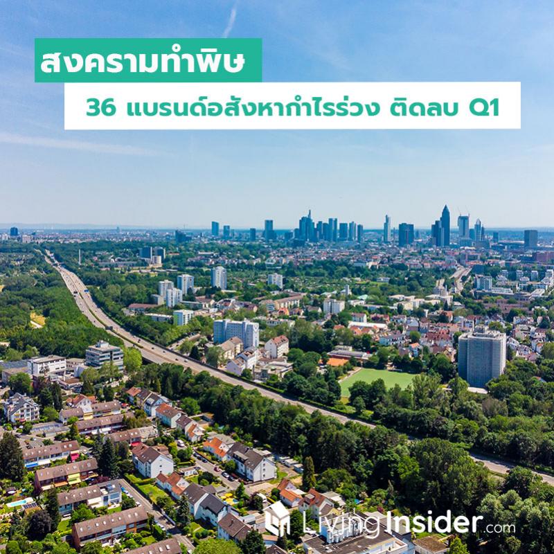 สงครามทำพิษ 36 แบรนด์อสังหากำไรร่วง ติดลบ Q1