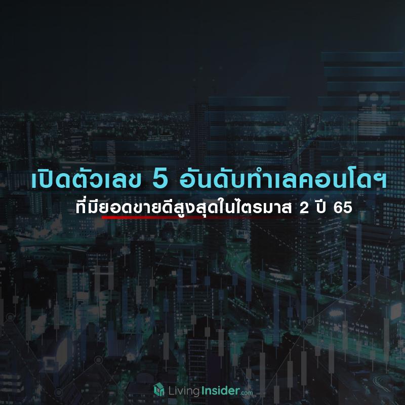 เปิดตัวเลข 5 อันดับทำเลคอนโดฯ  ที่มียอดขายดีสูงสุดในไตรมาส 2 ปี 65