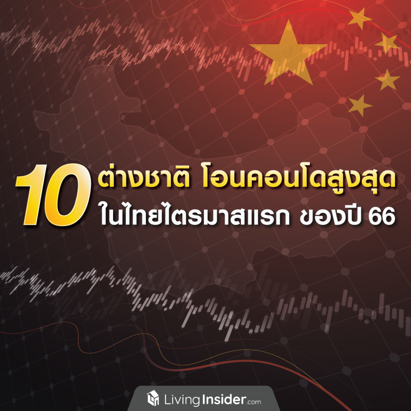 10 ต่างชาติ โอนคอนโดสูงสุด ในไทยไตรมาสแรก ของปี 2566
