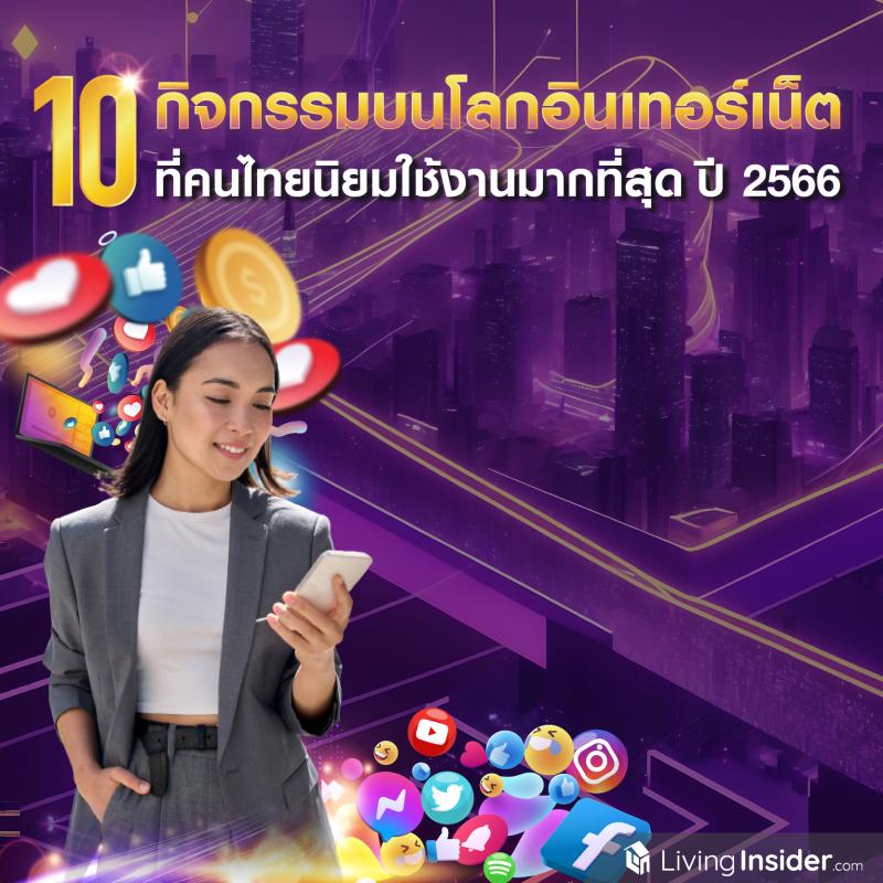 10 กิจกรรมบนโลกอินเทอร์เน็ต ที่คนไทยนิยมใช้งานที่สุด ปี 2566