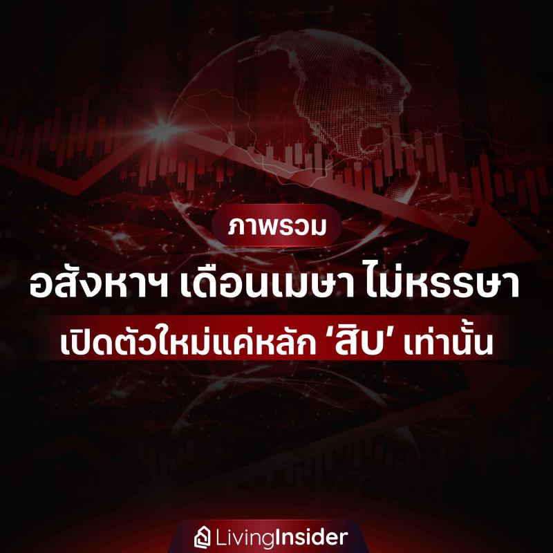 ภาพรวม อสังหาริมทรัพย์ เดือนเมษา ไม่หรรษา เปิดตัวใหม่แค่หลัก 'สิบ' เท่านั้น 