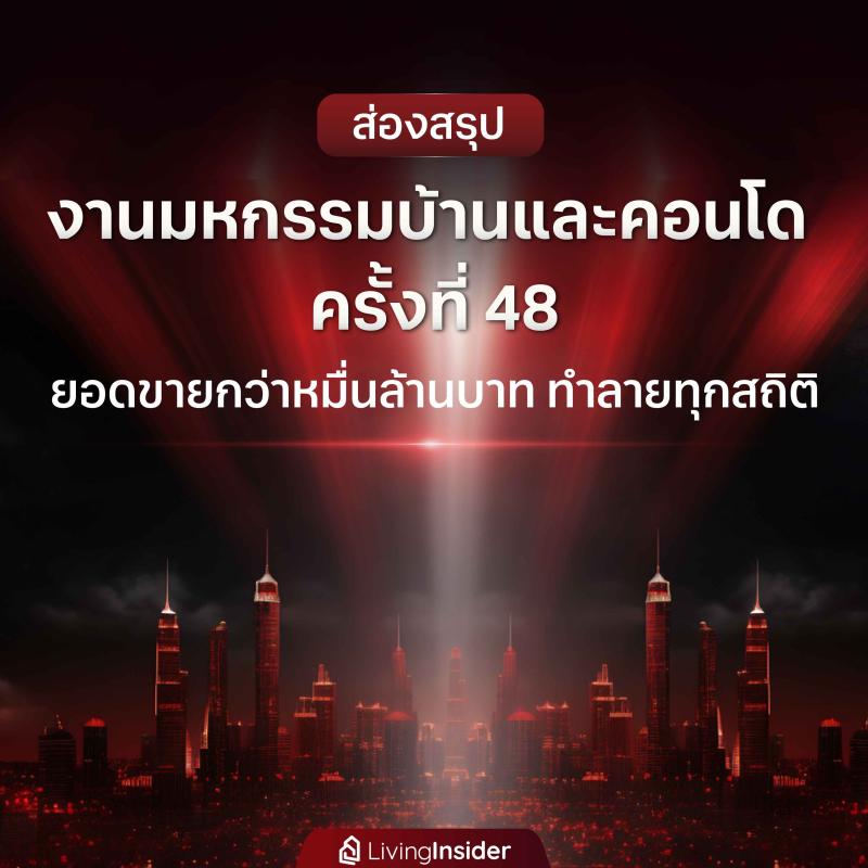 ส่องสรุป งานมหกรรมบ้านและคอนโด ครั้งที่ 48 ยอดขายกว่าหมื่นล้านบาท ทำลายทุกสถิติ
