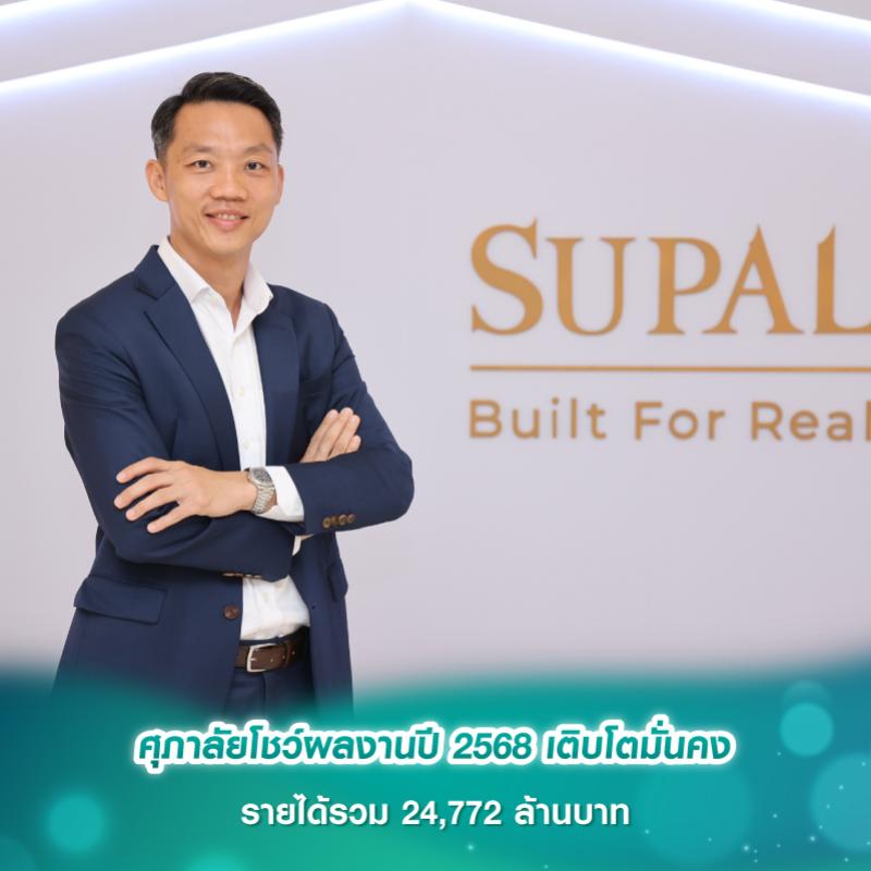 ศุภาลัยโชว์ผลงานปี 2568 เติบโตมั่นคง รายได้รวม 24,772 ล้านบาท