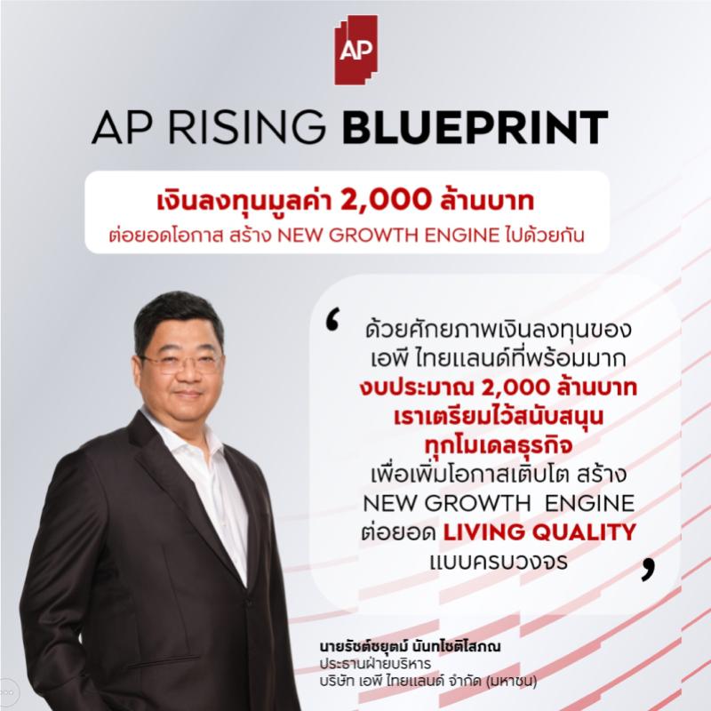 เอพี ไทยแลนด์ ผู้นำอสังหาฯ ไทย เปิดเกมใหญ่ ‘AP RISING BLUEPRINT’ ทุ่ม 2,000 ล้าน เพิ่มโอกาสเติบโต สร้าง NEW GROWTH ENGINE 