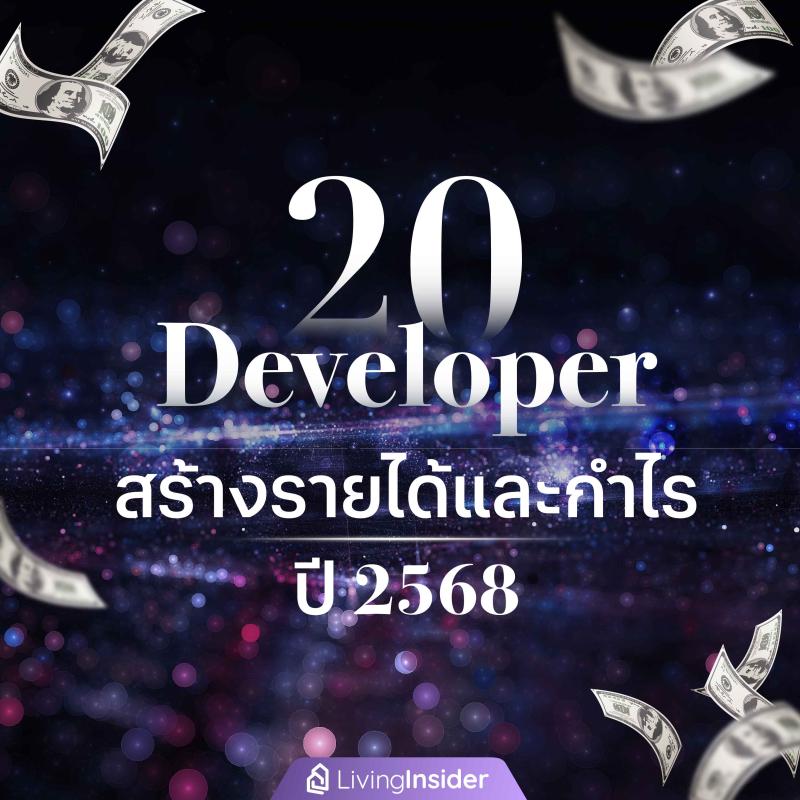 20 Developer สร้างรายได้และกำไร ปี 2568