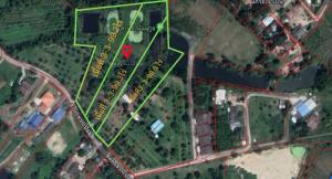 For SaleLandPattaya, Bangsaen, Chonburi : For Sale: Beautiful plot of land, Nong Ri land, area of 12-2-97 rai, suitable for agriculture. and building housing, resort (light green plan) with 2 ponds on the mountain, Nong Khang Kok Subdistrict, Mueang District, Chonburi Province