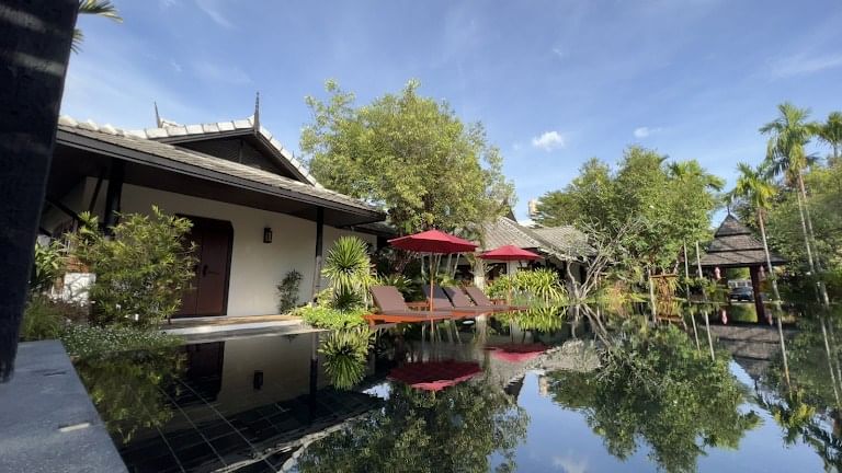 For SaleLandChiang Mai : Selling a resort decorated in Lanna style, area of 2 rai 🌳🏘, price 99 million baht.