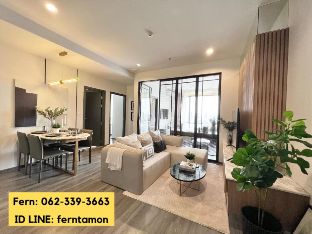 For SaleCondoRatchathewi,Phayathai : 💢 2 bedrooms, 58 sq m. Fully furnished, ready to move in. Condo near BTS Ideo Mobi Rangnam Monument, call 062-339-3663.