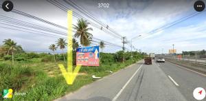 For RentLandPattaya, Bangsaen, Chonburi : Land for rent in Takhian Tia. Adjacent to the road parallel to the motorway (7) Light yellow EEC town plan, Takhian Tia Subdistrict Bang Lamung District Chonburi Province, area 8-0-61 rai
