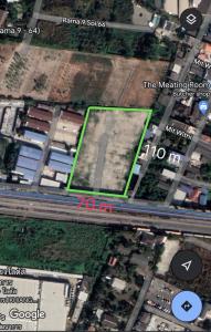 For RentLandRama9, Petchburi, RCA : Land for rent 5 rai, width 70 meters, depth 110 meters | Rama 9 - parallel to the APL railway