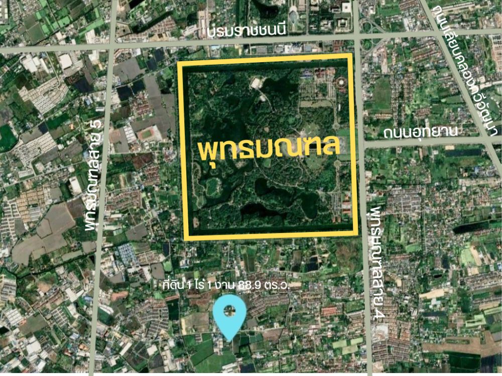 ขายที่ดินนครปฐม พุทธมณฑล ศาลายา : ขาย ที่ดินเปล่า ทำเลดี ติดถนน 589 ตร.ว. ต.บางกระทึก สามพราน ใกล้พุทธมณฑลสาย 4 และ 5