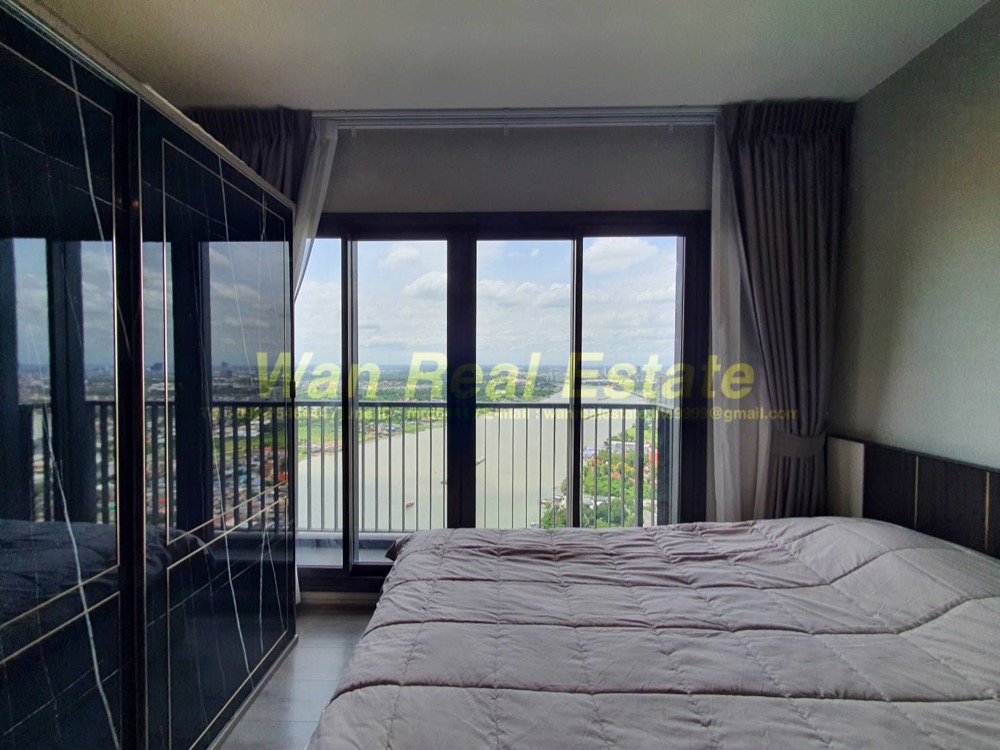 For RentCondoRattanathibet, Sanambinna : For rent, politan aqua, 43rd floor, size 31 sq m, river view, location near the river, beautifully decorated, new room, never been rented.