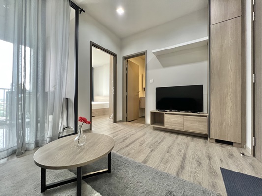 For SaleCondoBang Sue, Wong Sawang, Tao Pun : Condo for sale, The Line Wong Sawang, size 31. 92 sq m., 27th floor, Building A, city view, 1 bedroom, 1 bath, complete with furniture and electrical appliances, near MRT Wong Sawang