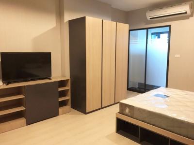 For RentCondoSamut Prakan,Samrong : Tel. 098-956-6455 Rent/Sale Condo Ideo Sukhumvit 115 @BTS Pu Chao Station 28 sq.m 1 Bedroom 10th floor Pool View, Fully furnished, Ready to move in