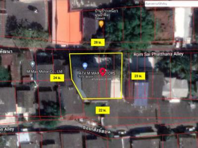 For SaleShophousePattanakan, Srinakarin : Selling commercial buildings, offices and warehouses Soi Rom Sai Phatthana, Suan Luang 450 sq m. 158 sq m.