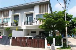 For RentTownhouseSamut Prakan,Samrong : (3 bedrooms) Townhouse for rent, The Trust Town Project, Phraeksa, 2-storey townhouse, single-family house style ❤️❤️ Rent 14,000 baht / month only!!!!❤️❤️