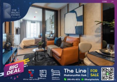 For SaleCondoLadprao, Central Ladprao : 🌿THE LINE Phahonyothin Park🌿 Nice room and best location to invest 🛏 2 Bed 2 Bath 59.09 sq.m, price is negotiable!!! - Close to BTS Ha Yaek Lat Phrao