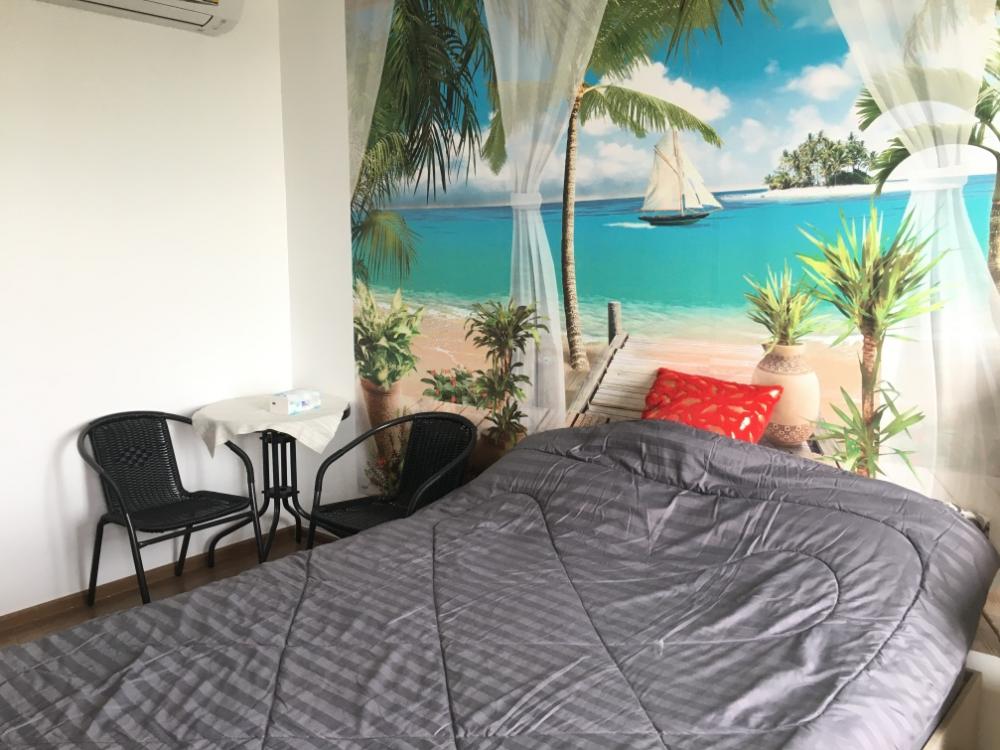 For RentCondoMin Buri, Romklao : New room, complete with furniture and electrical appliances. Beautiful room, luxury condo, Origin Ram 209 Interchange Near the skytrain station Pink and orange lines, free Wi-Fi