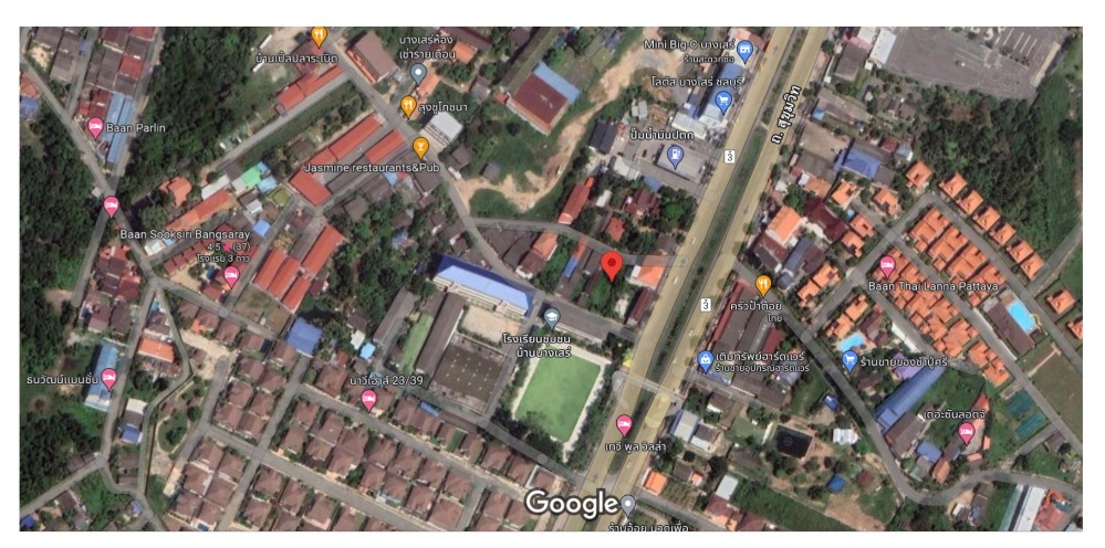 For SaleLandPattaya, Bangsaen, Chonburi : Land for sale in prime location, Bang Saray, Sattahip, opposite Bang Saray School, next to Sukhumvit, 20 meters, suitable for investment.