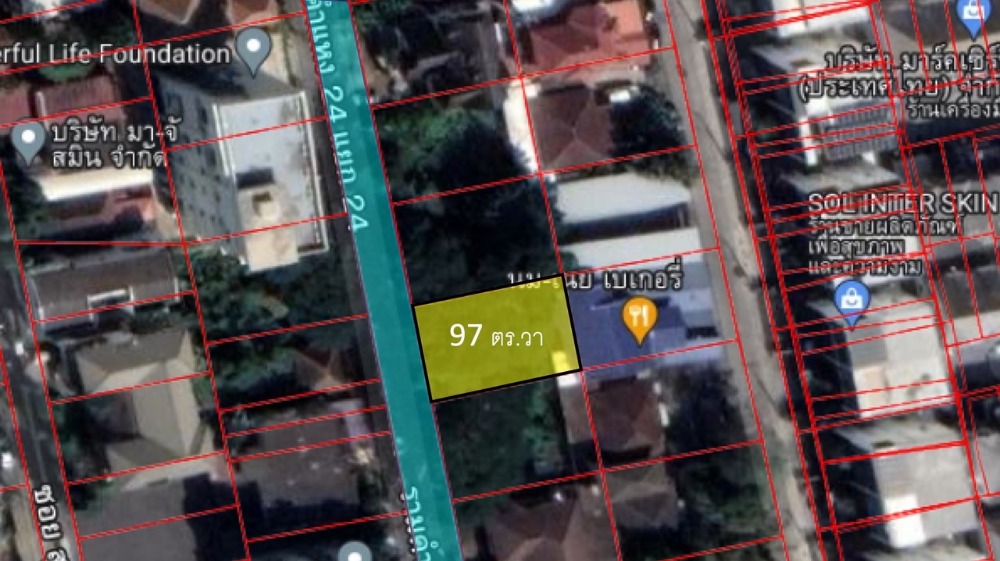 For SaleLandRama9, Petchburi, RCA : Land for sale, Rama 9, Soi 41, Ramkhamhaeng 24, size 97 sq.wa.