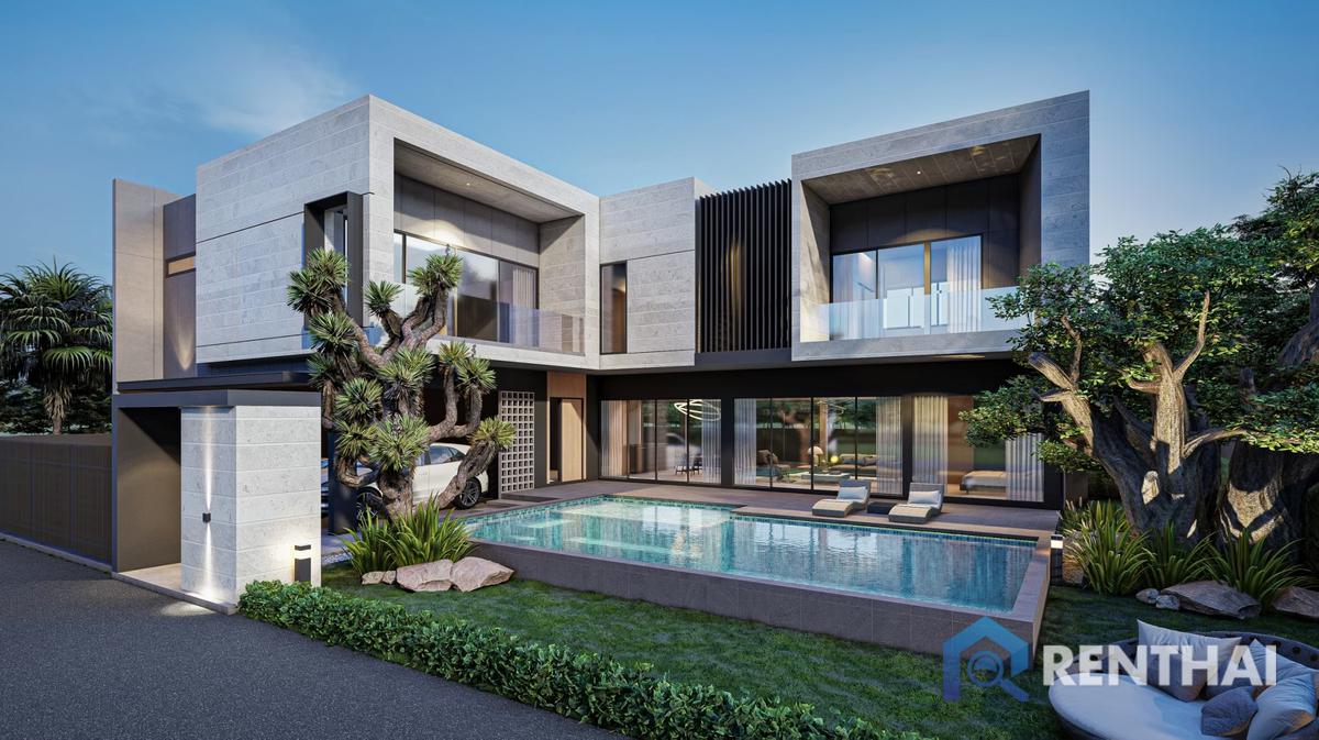 For SaleHousePattaya, Bangsaen, Chonburi : Brand new luxury modern pool villa in Pattaya