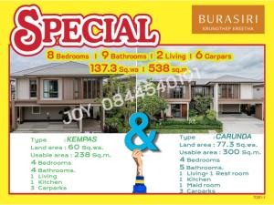 For SaleHousePattanakan, Srinakarin : ❈ 🎀 Burasiri, Krungthep Kreetha 🎀 ❈ 8 bedrooms, 9 bathrooms, 6 parking spaces (JOY0844540191)
