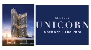 For SaleCondoThaphra, Talat Phlu, Wutthakat : Condo for sale Altitude Unicorn Sathorn-Thapra, next to BTS. Talat Phlu.