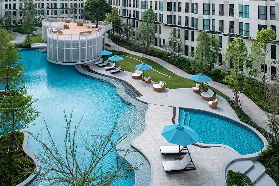 ขายคอนโดบางนา แบริ่ง ลาซาล : ขายคอนโดห้องสวยมาก สำหรับครอบครัว แบบ 2 ห้องนอน ใกล้ BTS แบริ่ง เพียง 600 เมตร - Unio Sukhumvit 72 แต่งสวย ห้องมุม วิวสวน