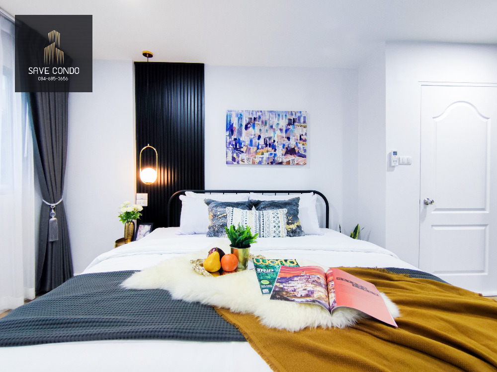 For SaleCondoRattanathibet, Sanambinna : [Sell] Lumpini Condo Town Rattanathibet, big room, very new Free furniture + electrical appliances, modern style, can store your bags and move in Real selling room on the cover, near the train station