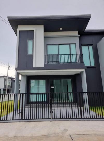 For RentHouseRama 2, Bang Khun Thian : 🍁🏡 New house, new furniture, ready for rent ✦Lake Serene ✦ Phase 4, modern design twin houses. Located on Rama 2 Road, Km. 15, size 35 sq m. 4 bedrooms, 3 bathrooms, with 2 parking spaces 😊👍🏻
