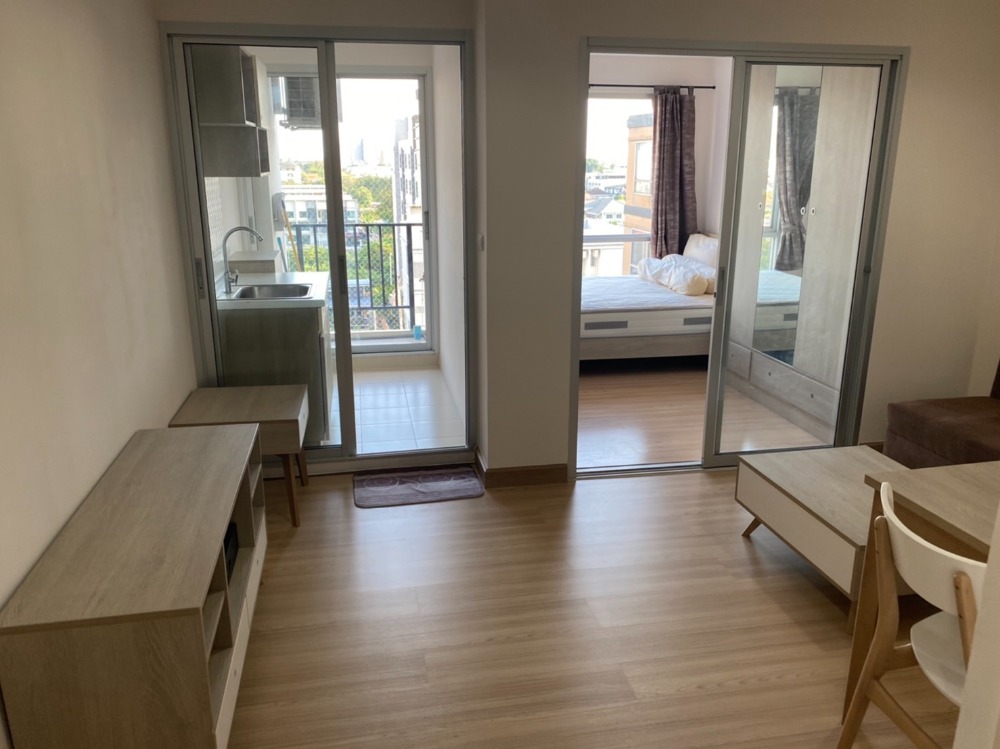 For SaleCondoRattanathibet, Sanambinna : Quick sale! Very good price A PLUS 2 Condo @ Rattanathibet near the purple line Bang Krasor Station, condo from A Plus Real Estate, size 30.39 sq.m., 8th floor, new room condition, pleasant, make an appointment to view t