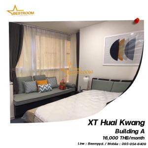 For RentCondoRatchadapisek, Huaikwang, Suttisan : BR-R0152-For Rent XT Huai Kwang, Building A, 9th floor, 29sq.m., 1 Bed 1 Bath, Near MRT