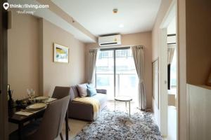 For RentCondoKasetsart, Ratchayothin : 🌈 Condo for rent, Phyll Phahol 34, Feel Phahol 34, next to BTS Senanikom 🚄 BTS stairs in front of the condo, size 28 sq.m. 🔥