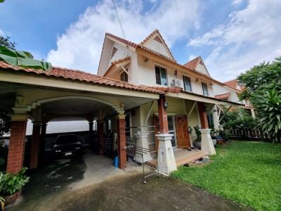 For SaleHousePathum Thani,Rangsit, Thammasat : PP00044 House for sale, village, Kao Porpeang, Rangsit, Khlong 7, single house near Thanyaburi Municipality detached house on the road Rangsit-Nakhon Nayok Single House Khlong 7