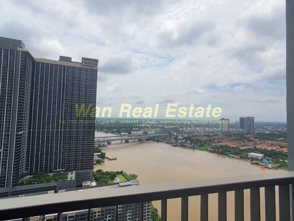 For RentCondoRattanathibet, Sanambinna : Condo for rent politan aqua, 32nd floor, size 31 sq.m., river view, fully furnished, new room, never rented