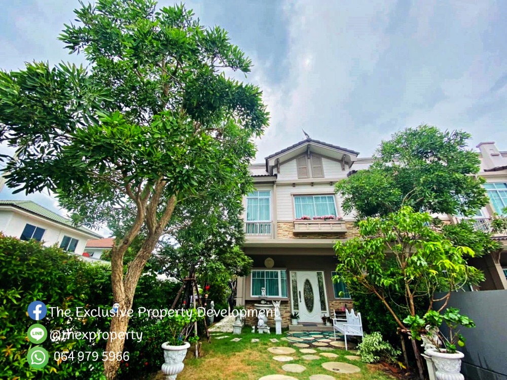 For SaleTownhouseNonthaburi, Bang Yai, Bangbuathong : Townhome for sale, behind the corner, built-in, English style, Indy Bang Yai 2 (Land & Houses) project